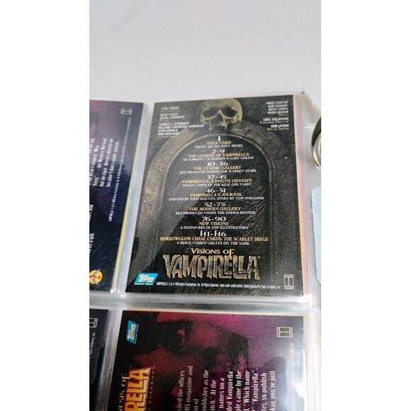 1995 TOPPS VAMPIRELLA 90 CT TRADING CARD SET COMPLETE W 5 0F 6 CHASE GLOW CARDS - Picture 7 of 7